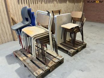 Chairs and a folding table