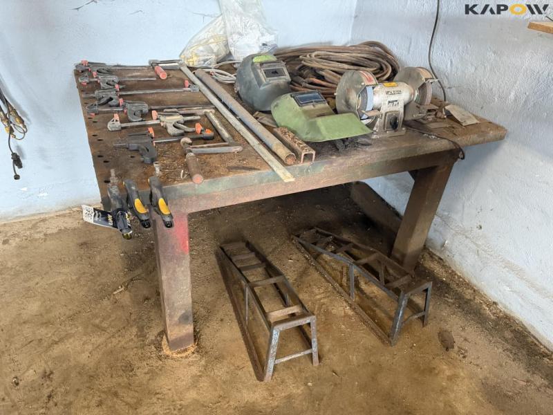 Welding table, bench grinder and miscellaneous 22
