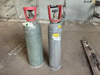 Two bottles of carbon dioxide