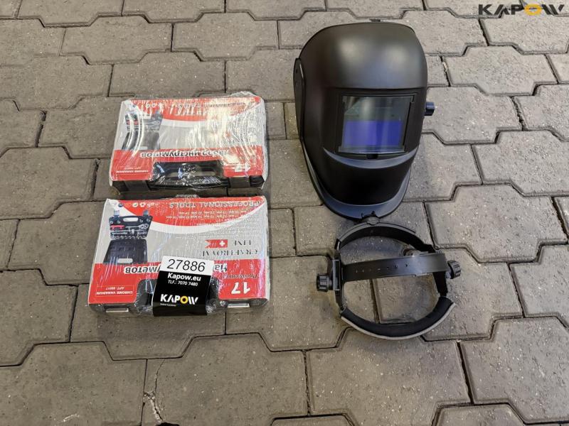 Socket wrench set 2 pcs. and welding helmet 2