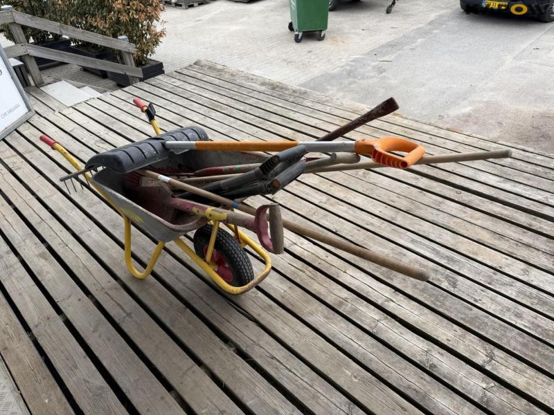 Wheelbarrow and tools 3