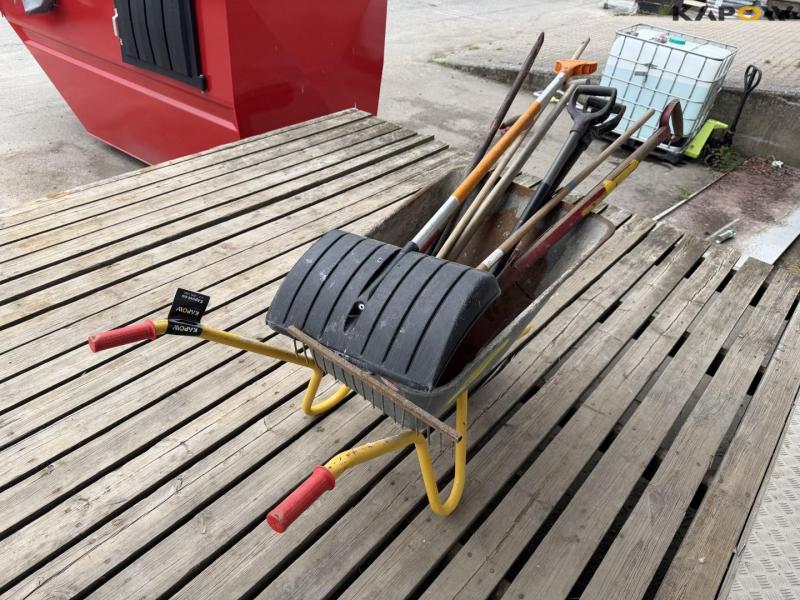 Wheelbarrow and tools 4
