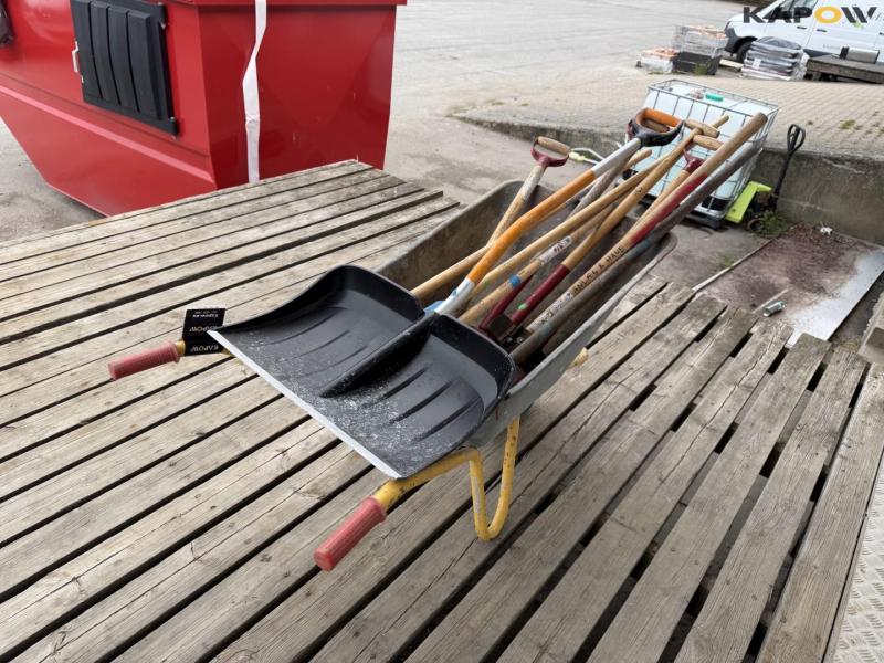 Wheelbarrow and tools 4