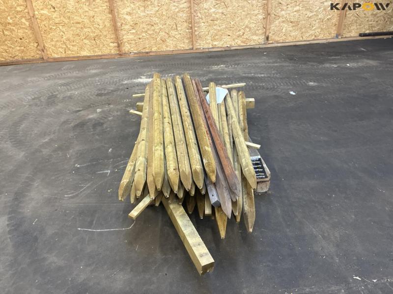 Pressure-treated wooden posts 2