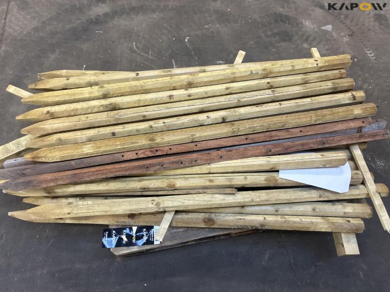 Pressure-treated wooden posts 9