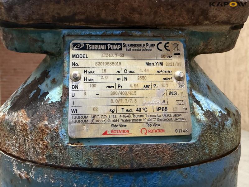 Tsurumi KTZ43. 7-53 submersible pump 15