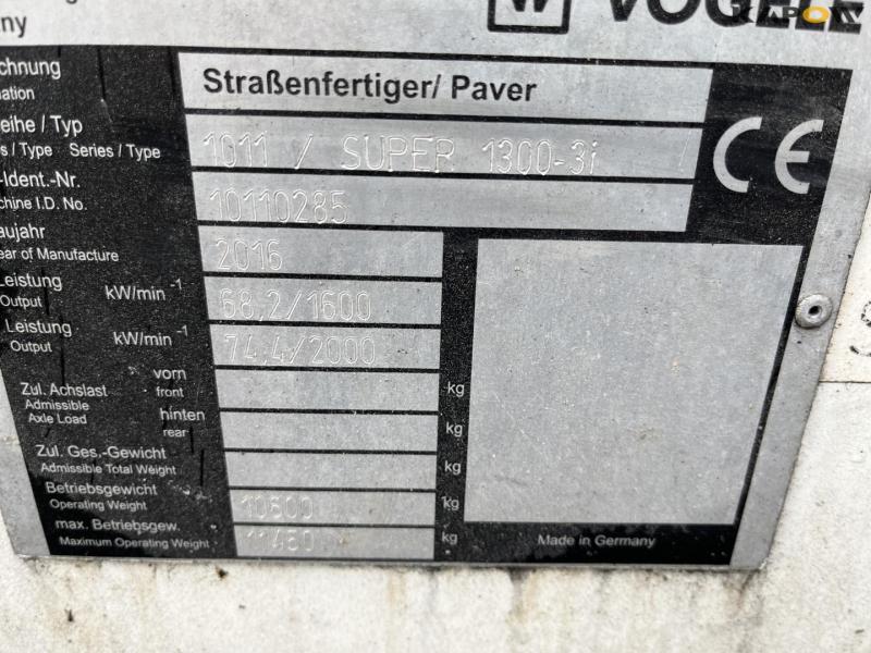 Vögele 1300-3i asphalt paver 38