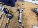 Workshop table with air tools and air hose 14