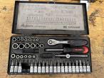 Workshop table with tools and blackboard 20