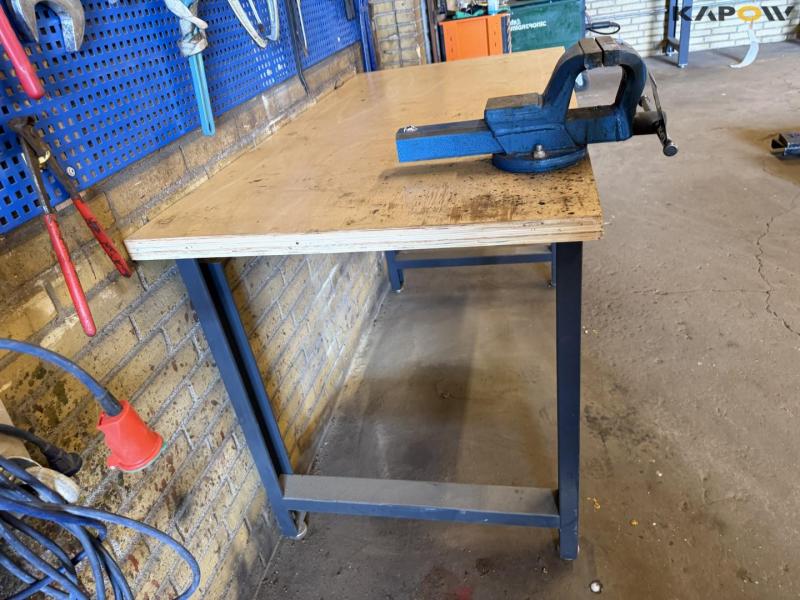 Workshop table and blackboard with tools 16