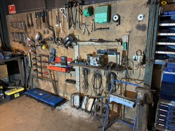 Tools on wall