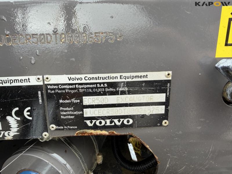 Volvo ECR50D excavator with rotary tilt 53