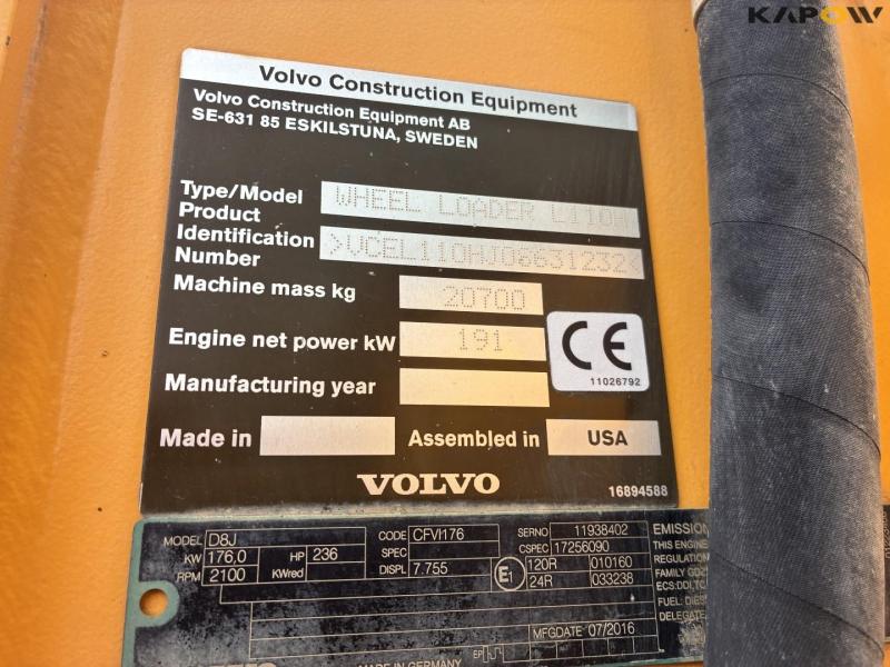 Volvo L110H wheel loader 12