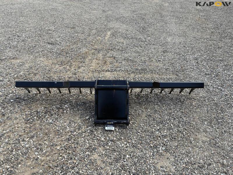 VS Steel rake 200cm with Hydrema hicth 5