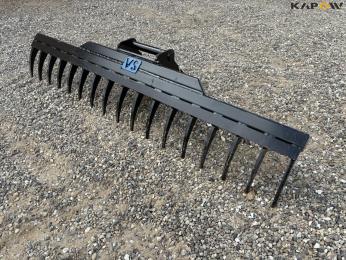 VS Steel rake 200cm with Hydrema hicth