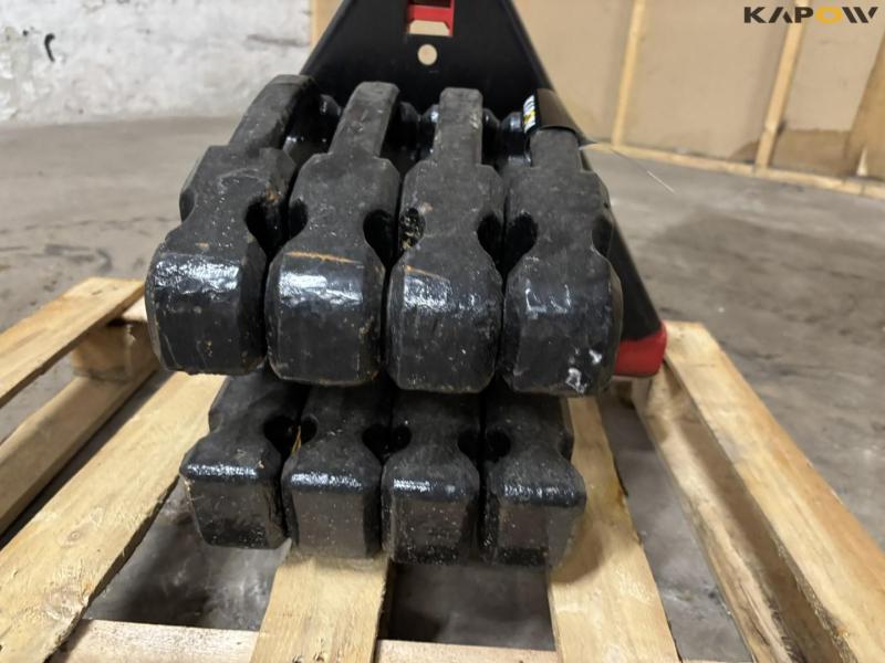 Front weights on A-frame 10