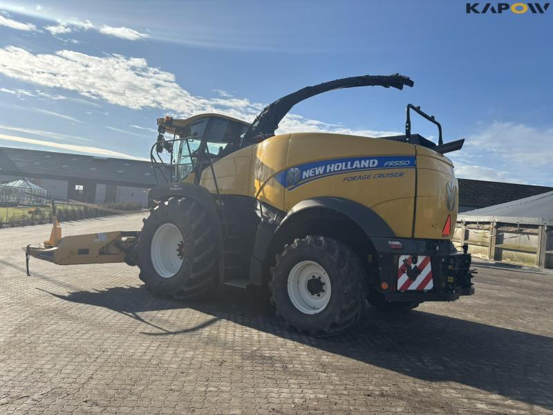 New Holland FR550 with corn header and pickup 7