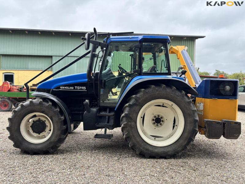 New Holland TS 115 with Bomford arm mower 8