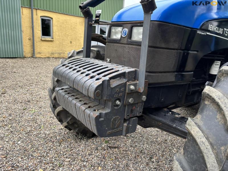 New Holland TS 115 with Bomford arm mower 9